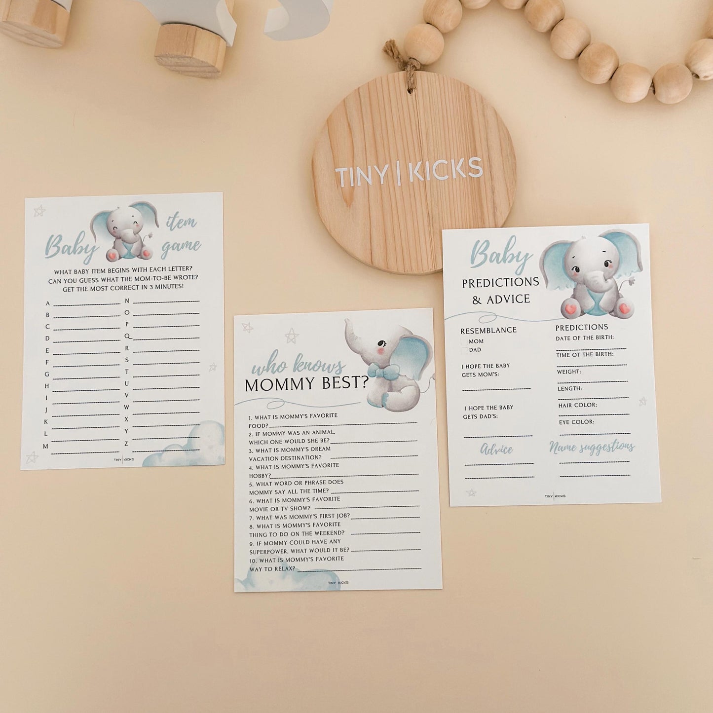 Elephant Baby Shower Game Bundle: Predictions & Advice