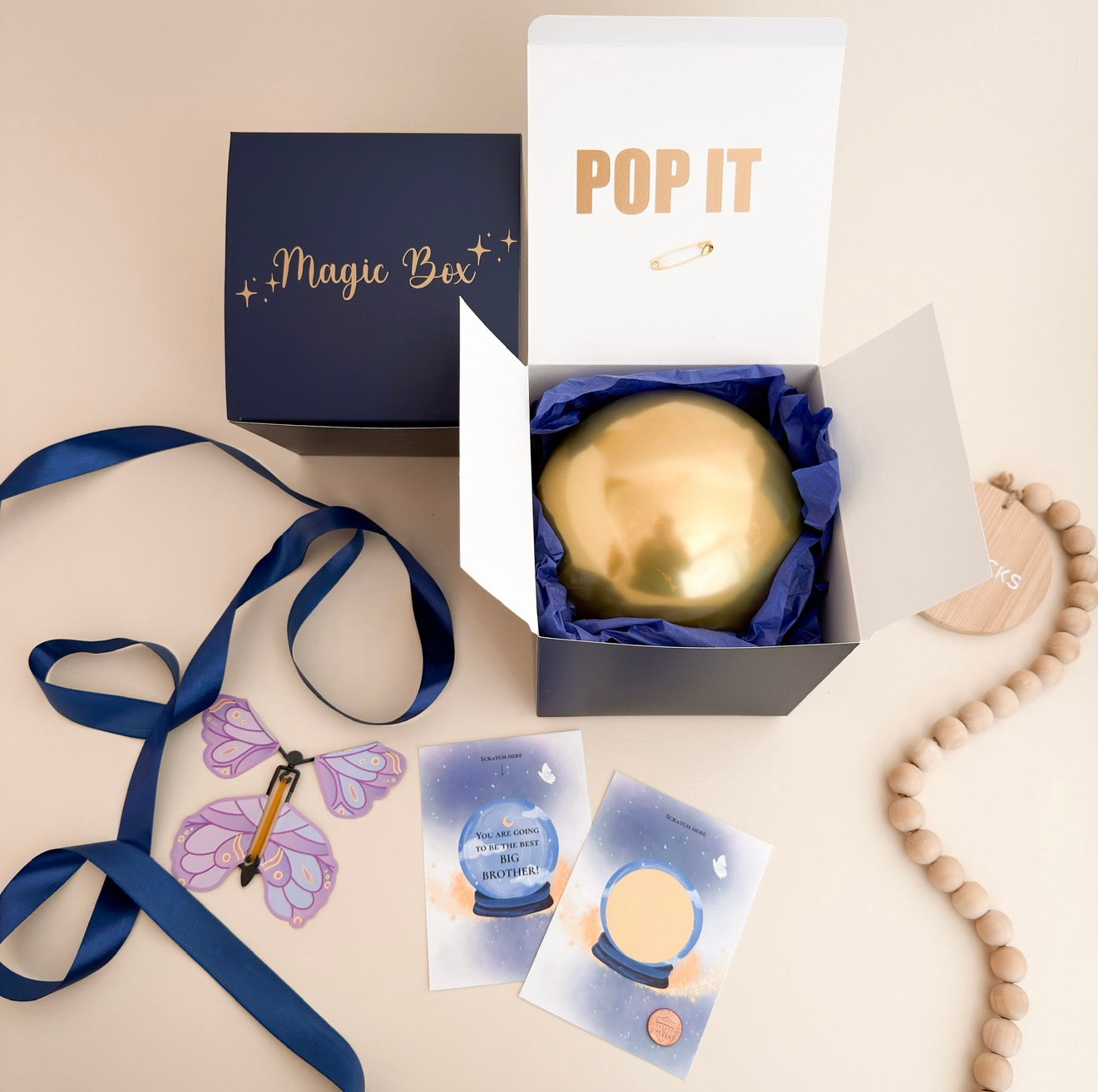Pregnancy Announcement Box for Big Sister or Brother, Magic Reveal Gift