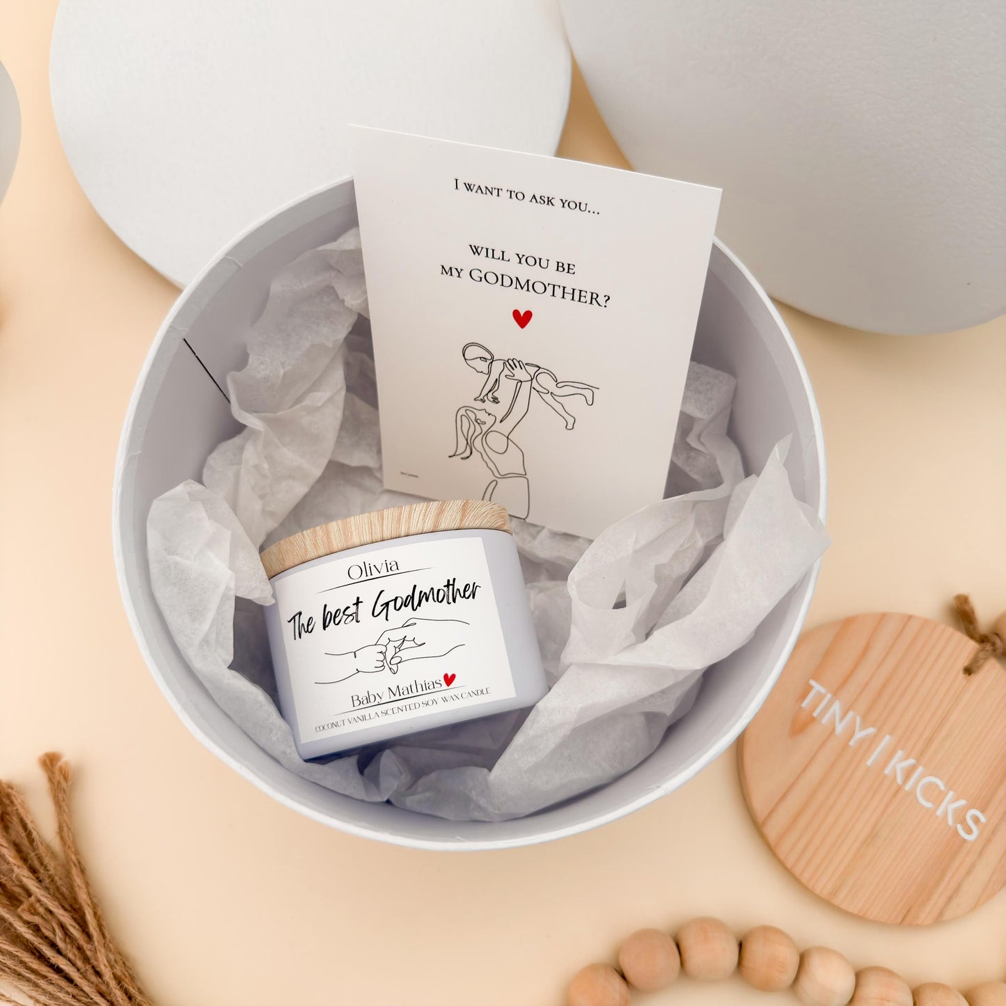 Godparent Proposal Gift Box – Will You Be My Godmother Candle Gift
