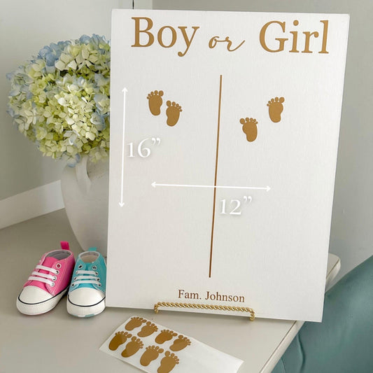 Gender Reveal Voting Board: Baby Shower Prediction Game
