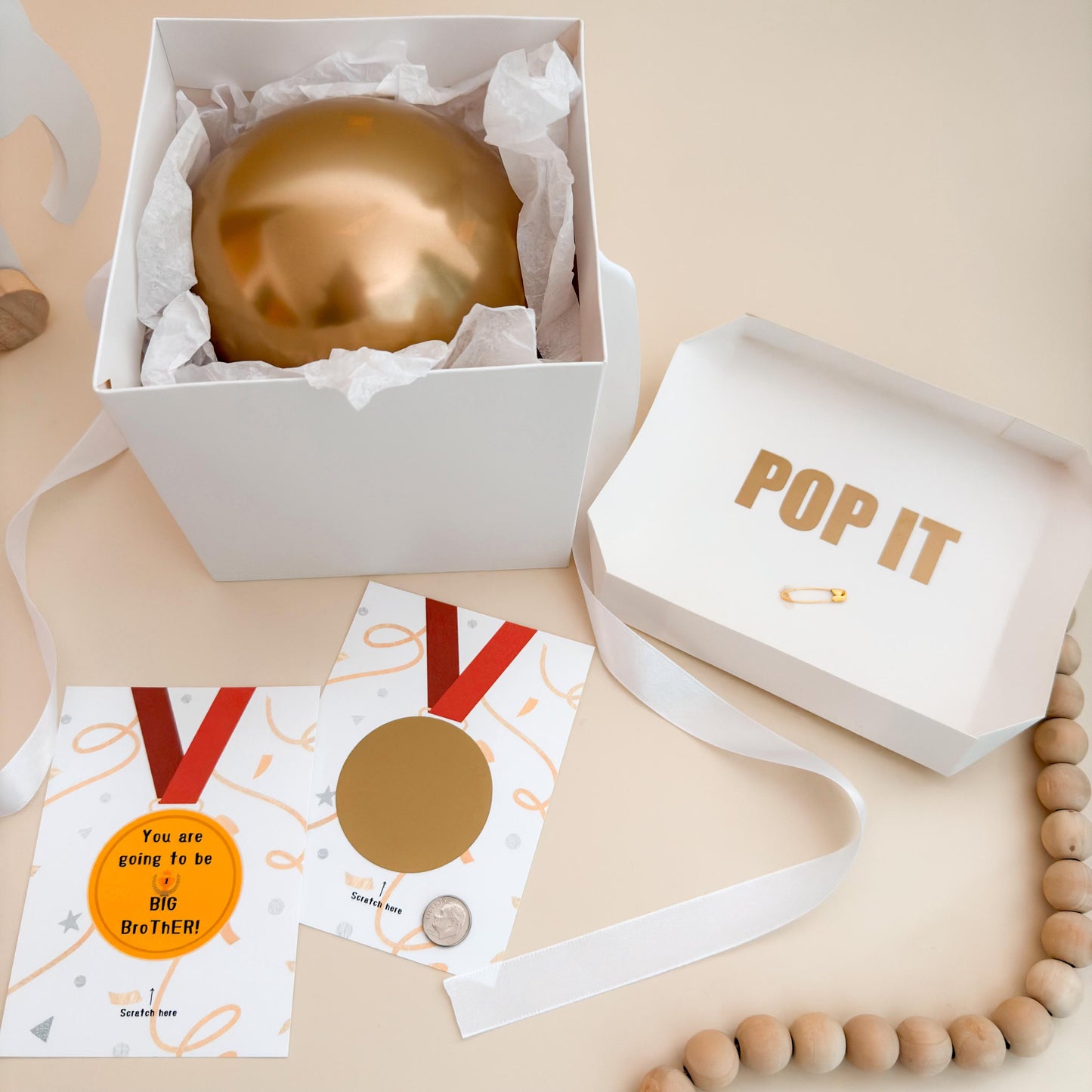 Big Sister Big Brother Pregnancy Announcement Box – Scratch Card Reveal