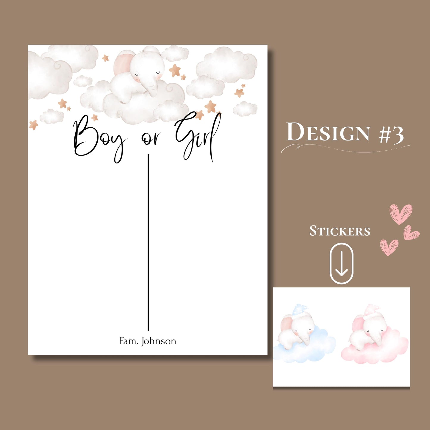 Bunny Gender Reveal Voting Board: Baby Shower Prediction Game, Baby party game, Gender reveal activities for guests, Boy or Girl cards