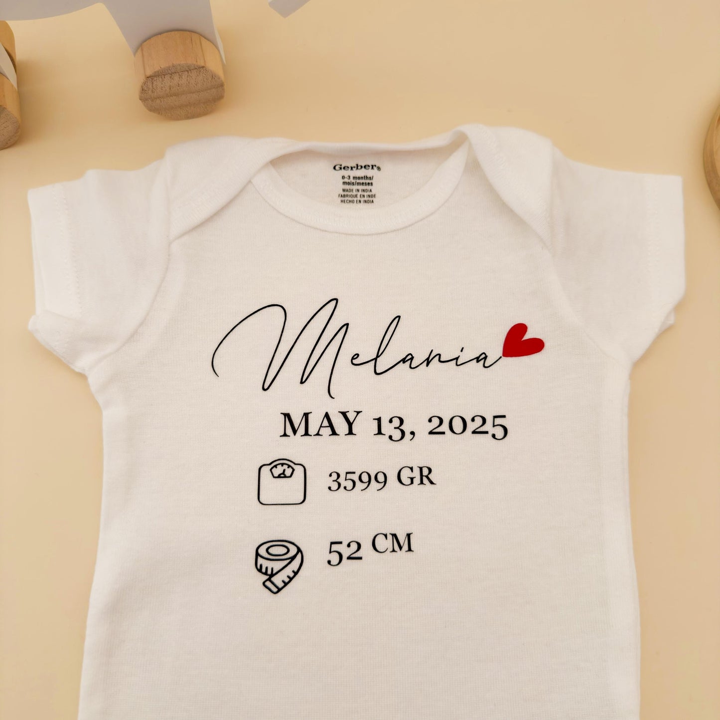 First baby bodysuit- Baby shower Gift Box: Custom Bodysuit Gift, Newborn keepsake, Creative new mommy set