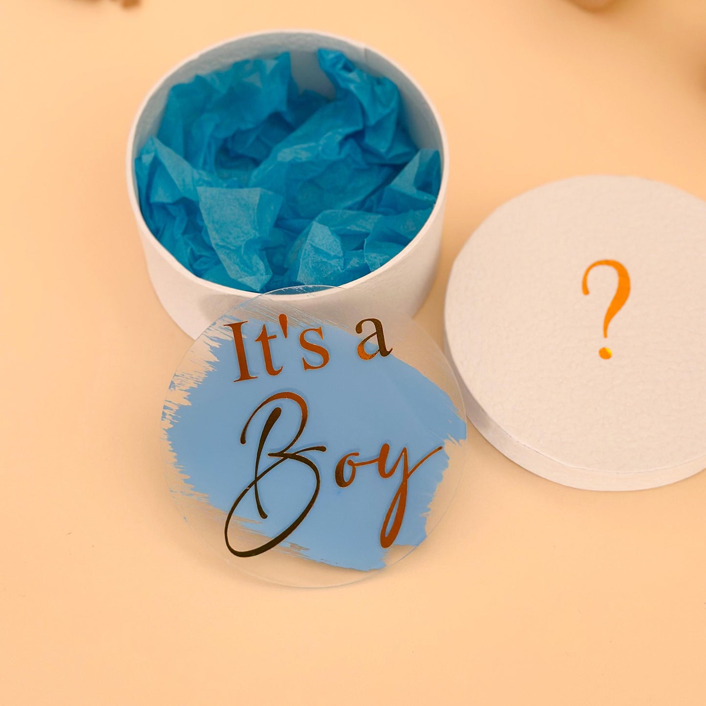 Gender Reveal Surprise Box – Acrylic Sign Baby Announcement Gift