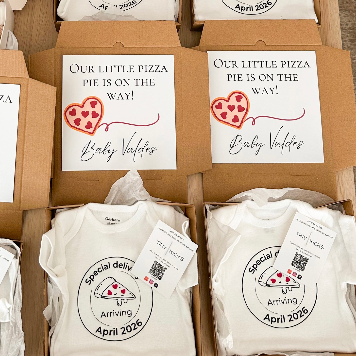 Pizza Pregnancy Announcement Box – New Dad Reveal Gift