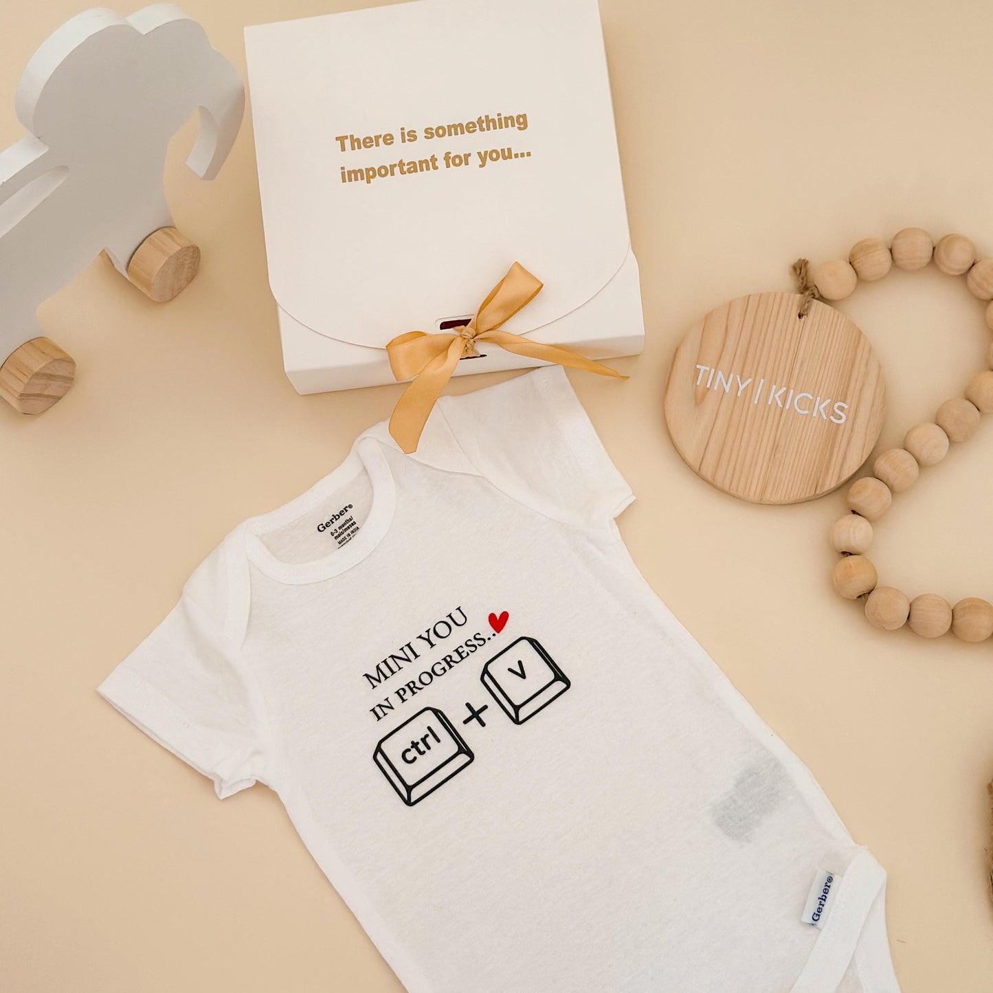 “Mini You in Progress” Bodysuit – Pregnancy Reveal for Dad