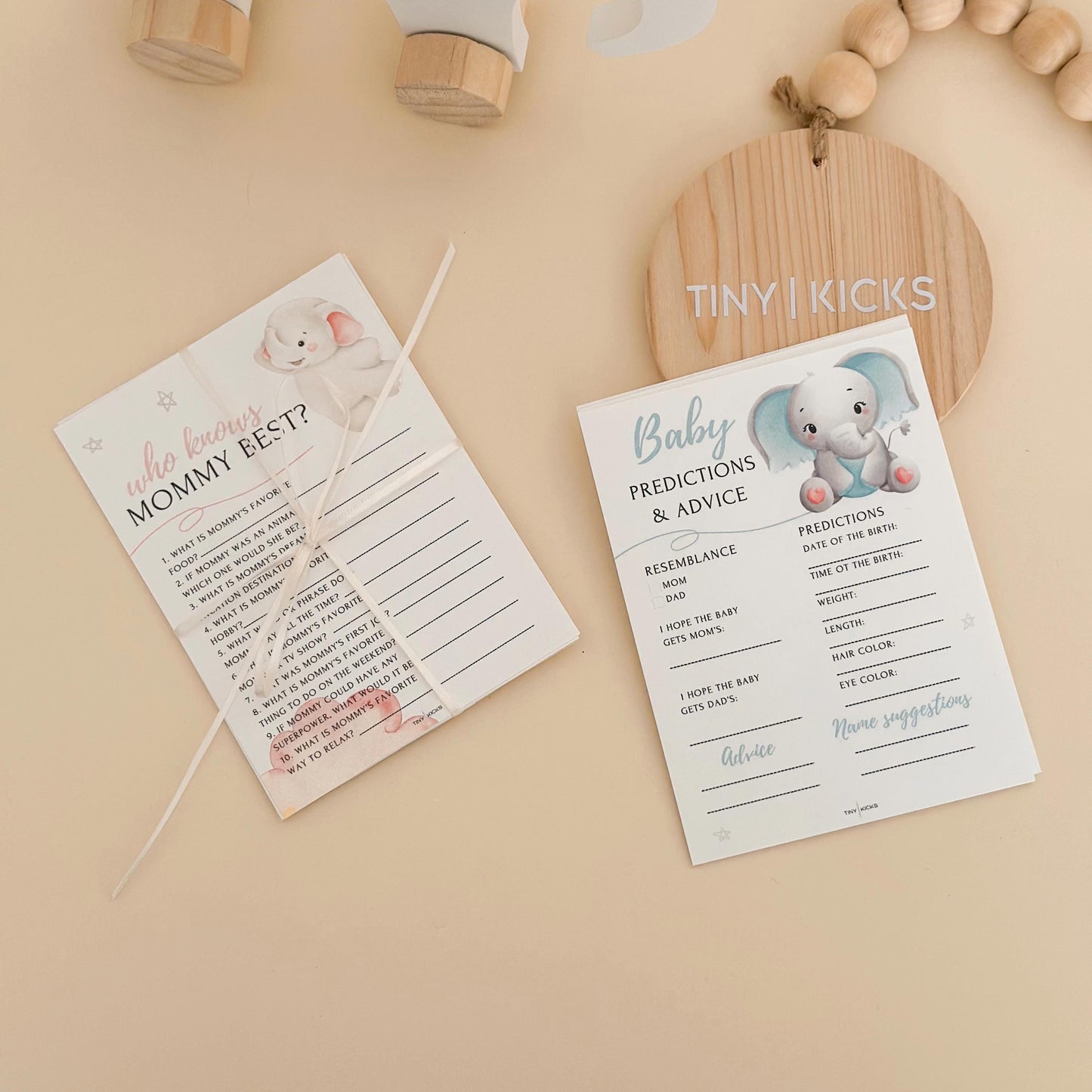 Elephant Baby Shower Game Bundle: Predictions & Advice