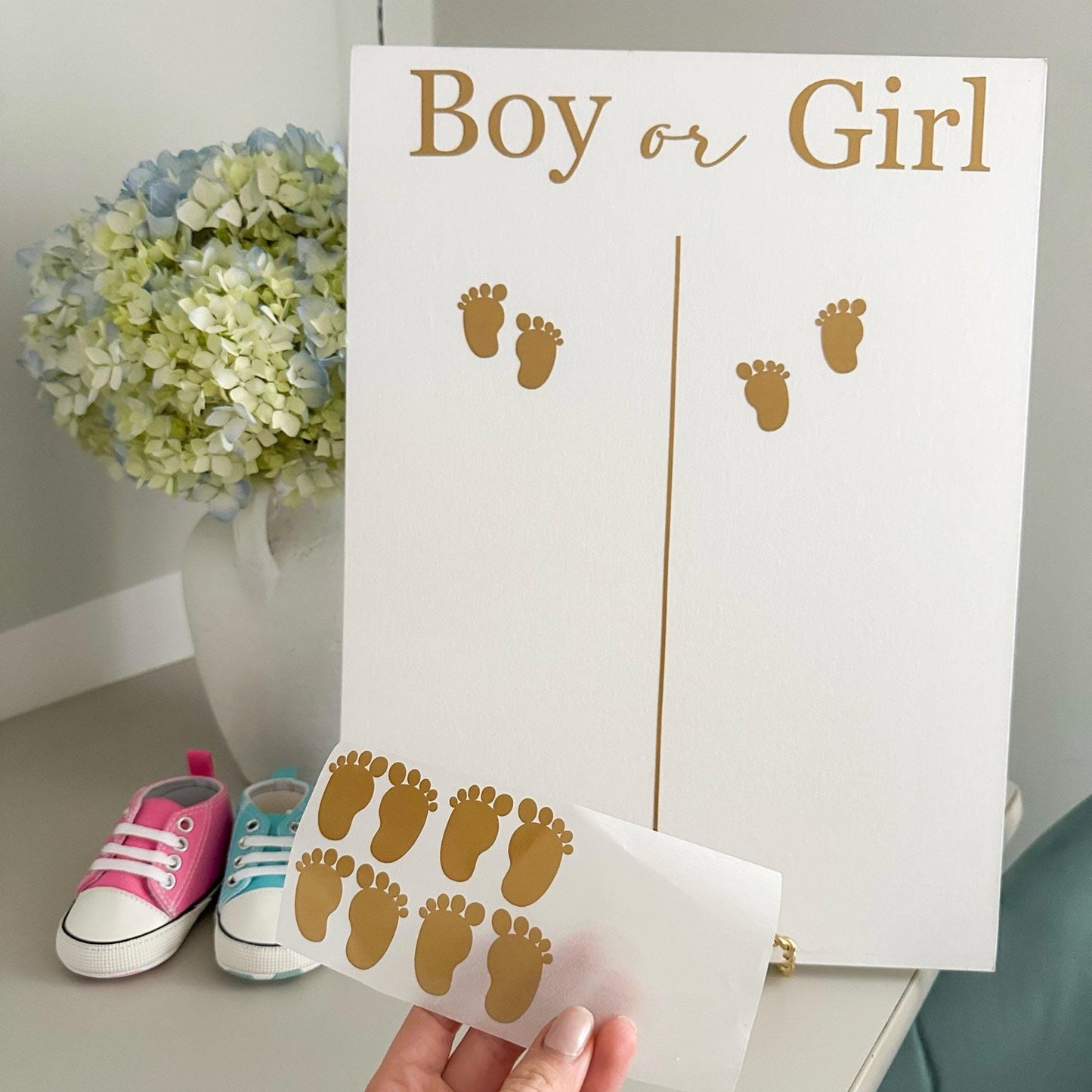 Gender Reveal Voting Board: Baby Shower Prediction Game