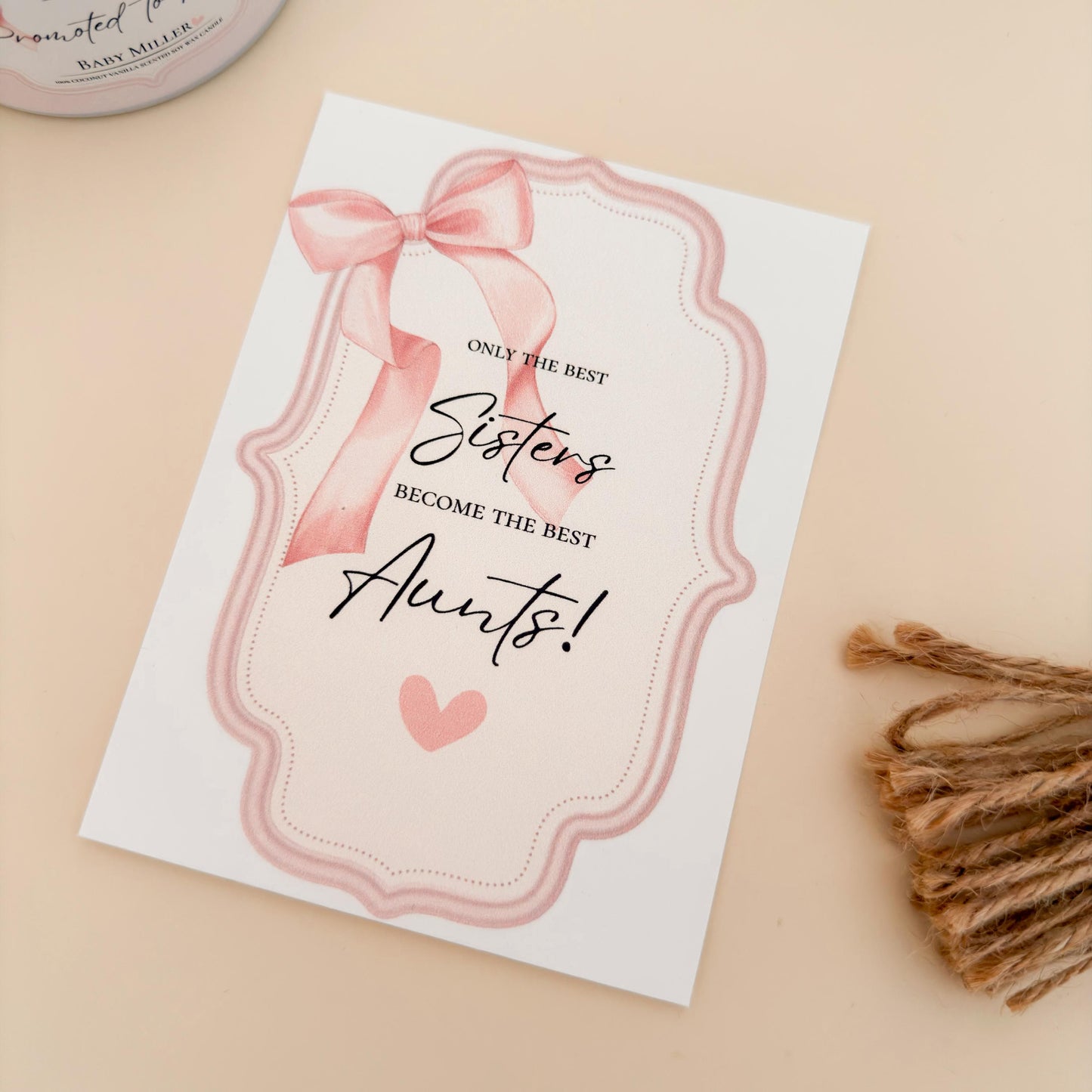 Auntie Pregnancy Announcement Gift Box – Personalized Candle
