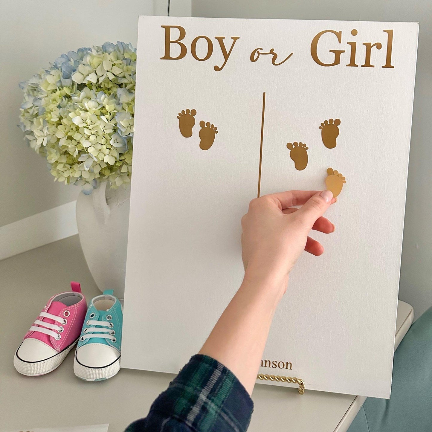 Gender Reveal Voting Board: Baby Shower Prediction Game