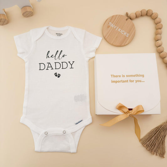 Pregnancy Announcement Gift Box for Husband: "Mini You" Bodysuit