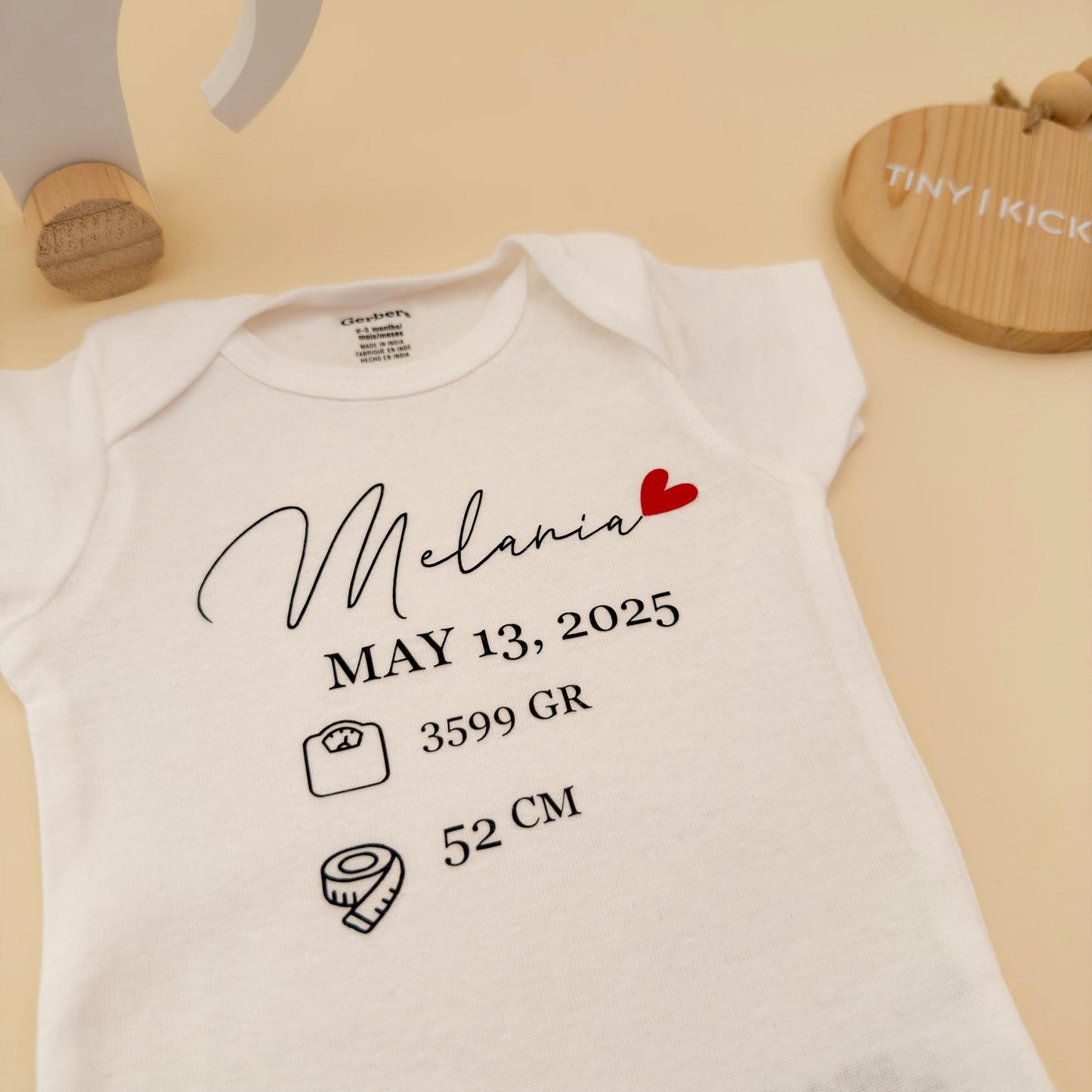 First baby bodysuit- Baby shower Gift Box: Custom Bodysuit Gift, Newborn keepsake, Creative new mommy set