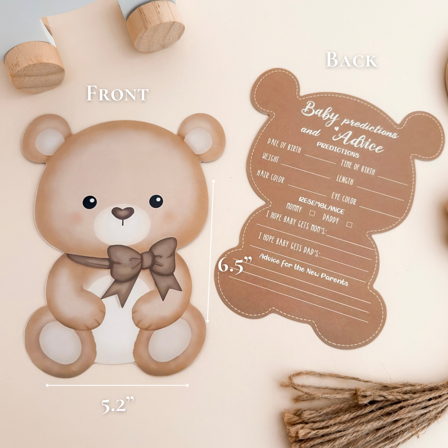 Baby Shower Prediction Cards – Baby Predictions & Advice Game