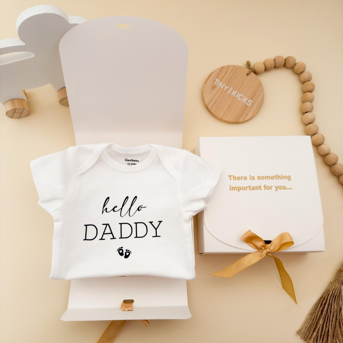 Pregnancy Announcement Gift Box for Husband: "Mini You" Bodysuit