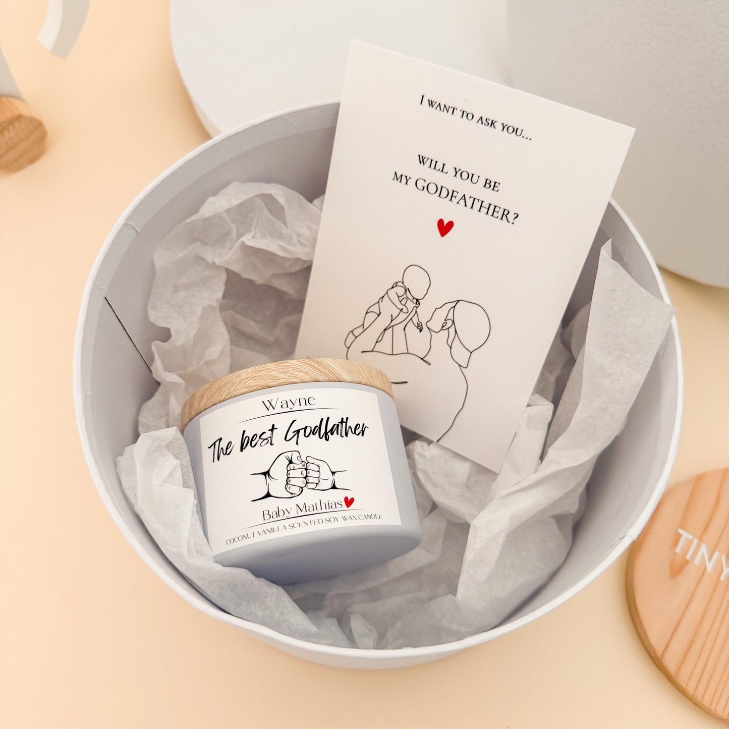 Godparent Proposal Gift Box – Will You Be My Godmother Candle Gift