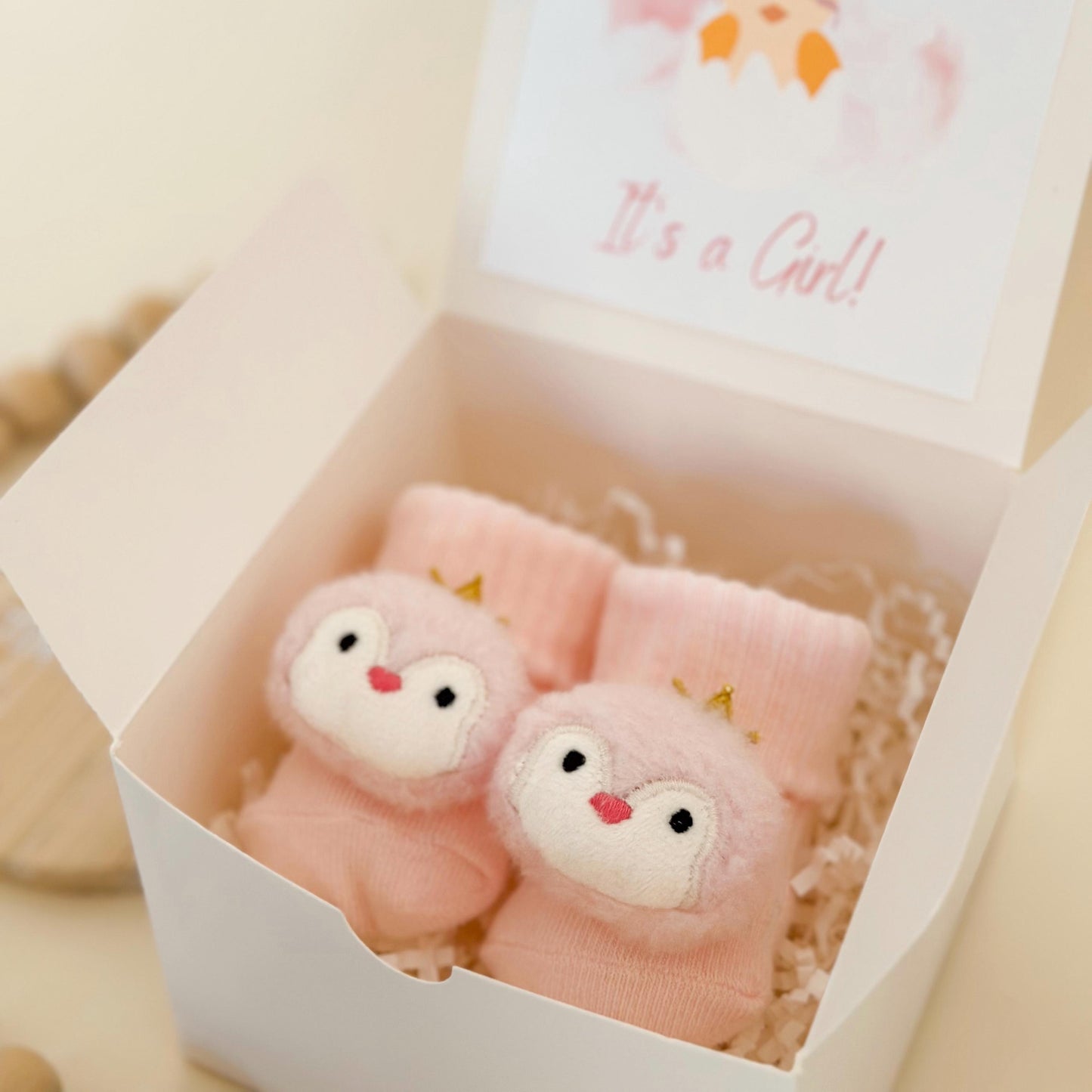 Gender Reveal Gift Box – Baby Socks with “It’s a Boy” or “It’s a Girl”
