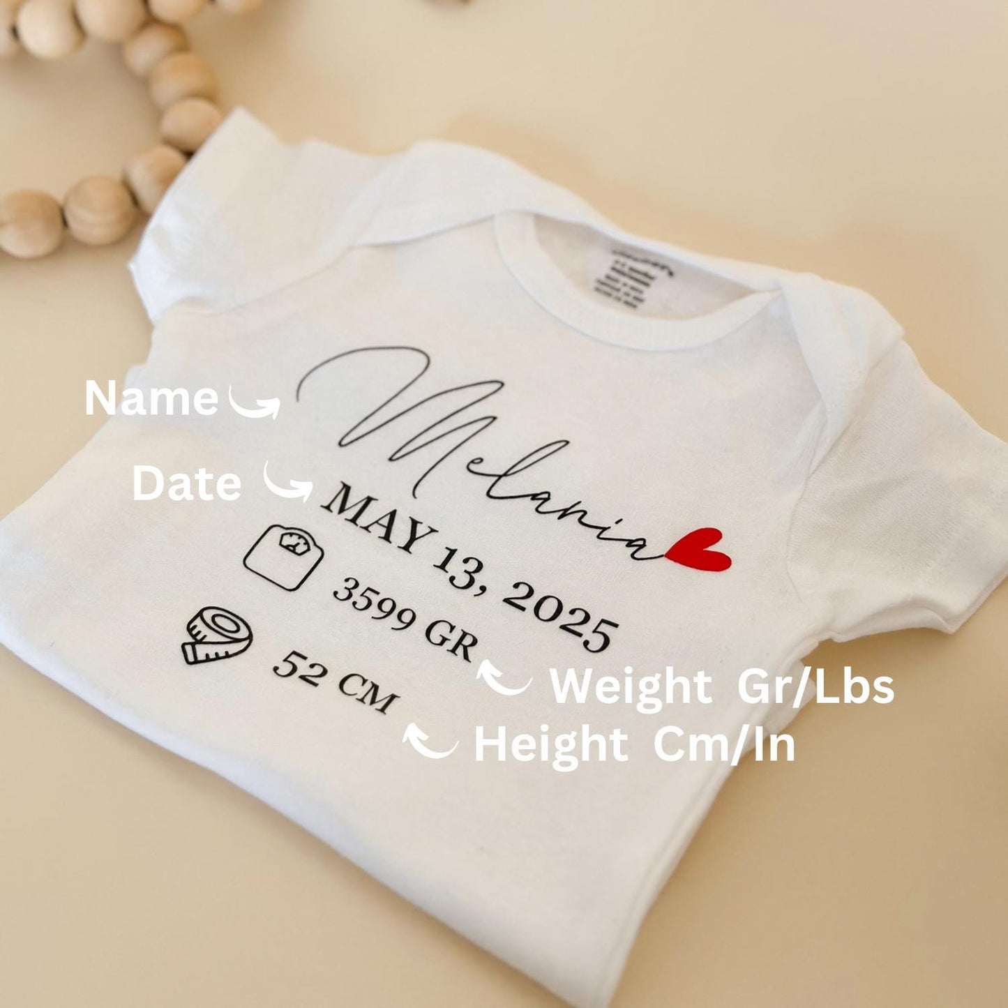 First baby bodysuit- Baby shower Gift Box: Custom Bodysuit Gift, Newborn keepsake, Creative new mommy set