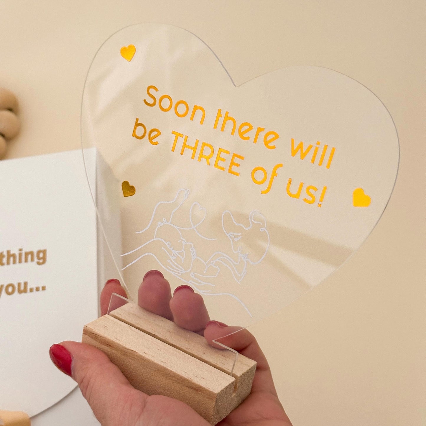 Personalized Pregnancy Announcement Gift for Daddy – Acrylic Sign with Custom Message – Future Father Surprise Box - Daddy-to-be, Hi Daddy