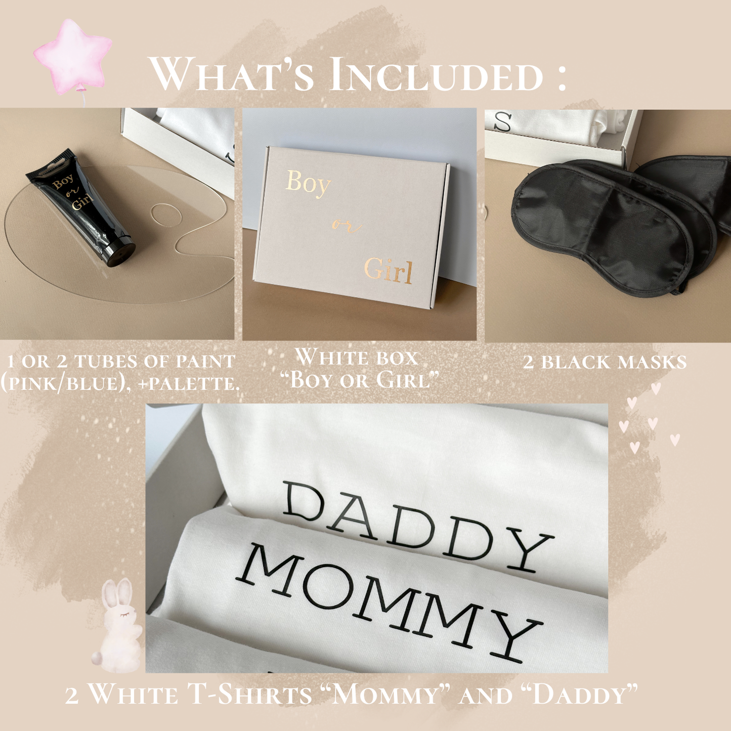 Gender Reveal T-Shirt Set – Mommy Daddy Matching Baby Reveal Shirts