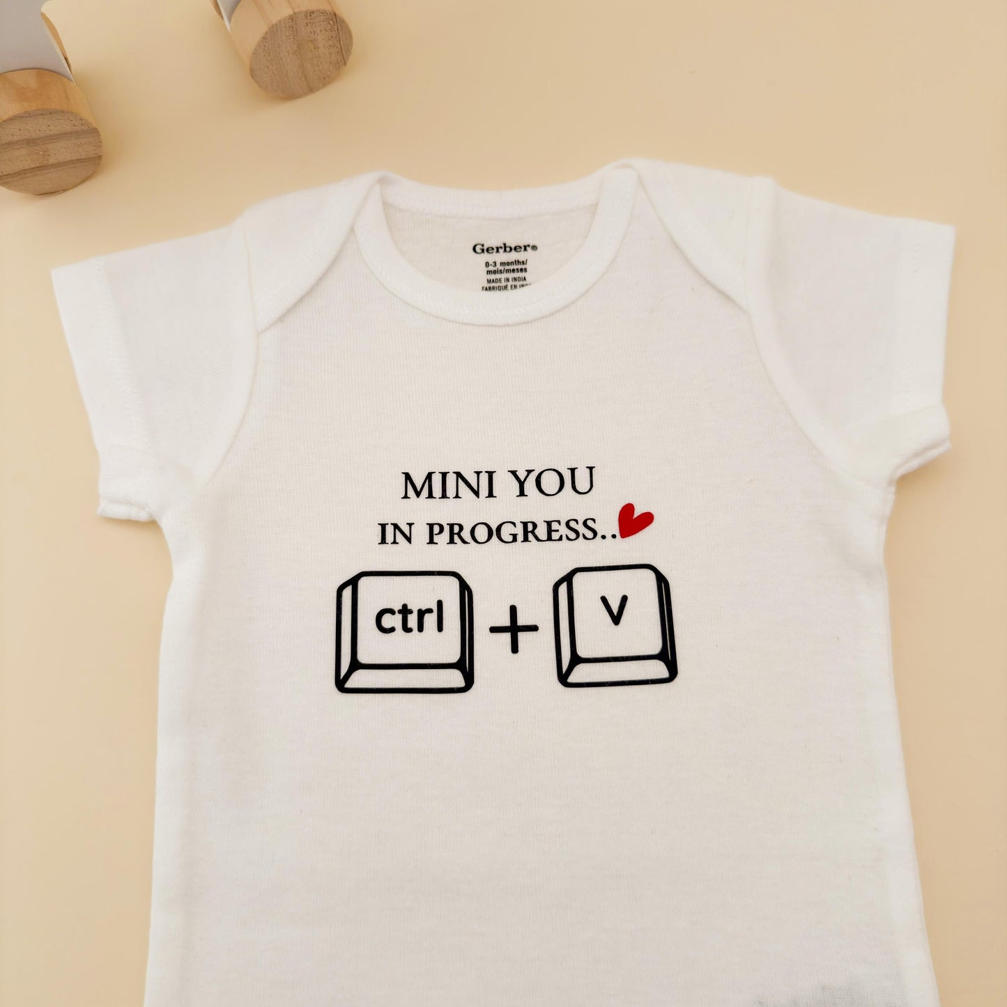 “Mini You in Progress” Bodysuit – Pregnancy Reveal for Dad