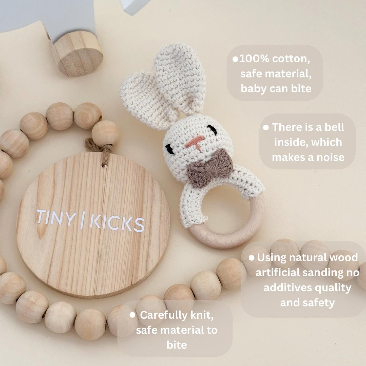 Grandparents Pregnancy Announcement Box: Custom Bodysuit & Bunny Rattle