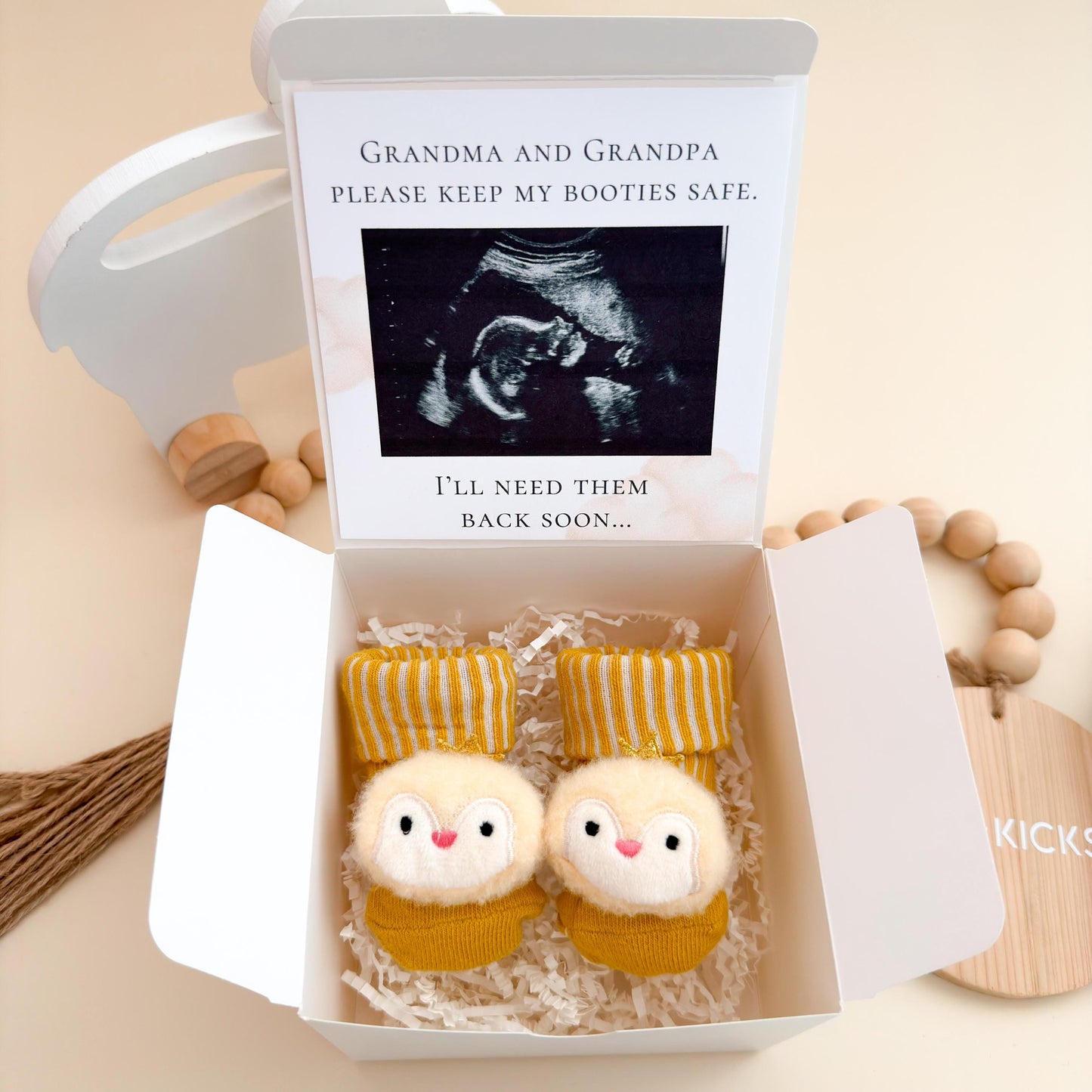 Sonogram Pregnancy Announcement Box – Grandparents Baby Reveal