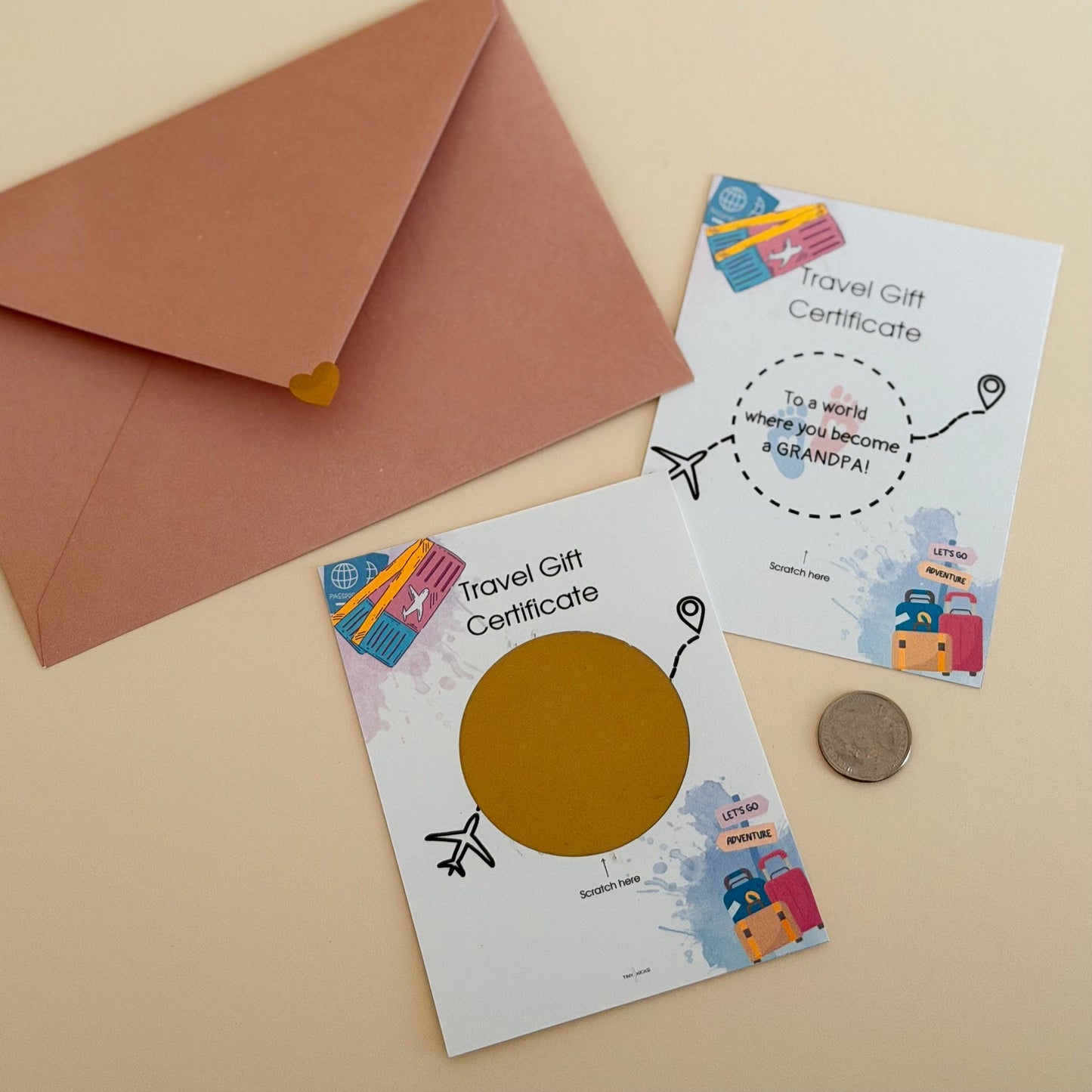 Pregnancy Announcement Scratch Card - You Are Going to Be a Dad - Baby Reveal Gift for Husband, Boyfriend, First-Time Dad - Surprise Idea