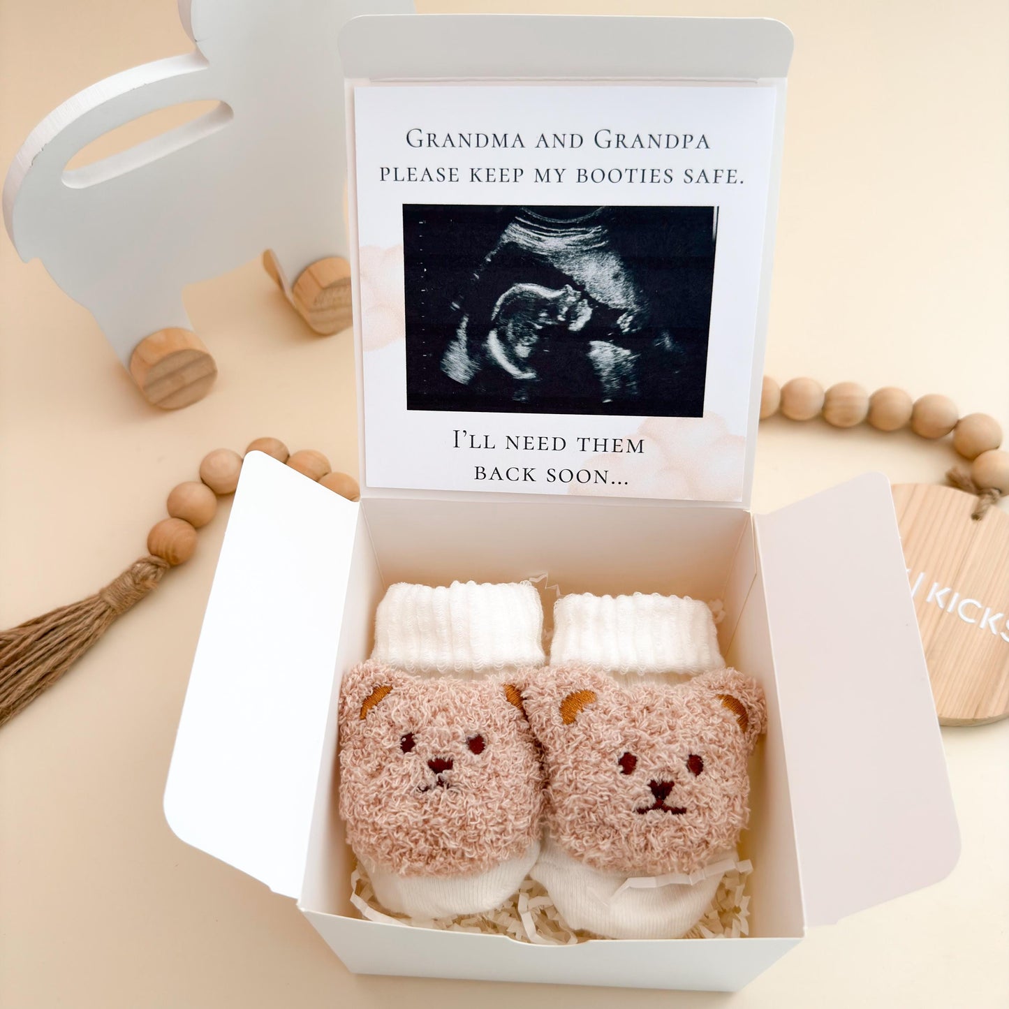 Sonogram Pregnancy Announcement Box – Grandma Grandpa Reveal