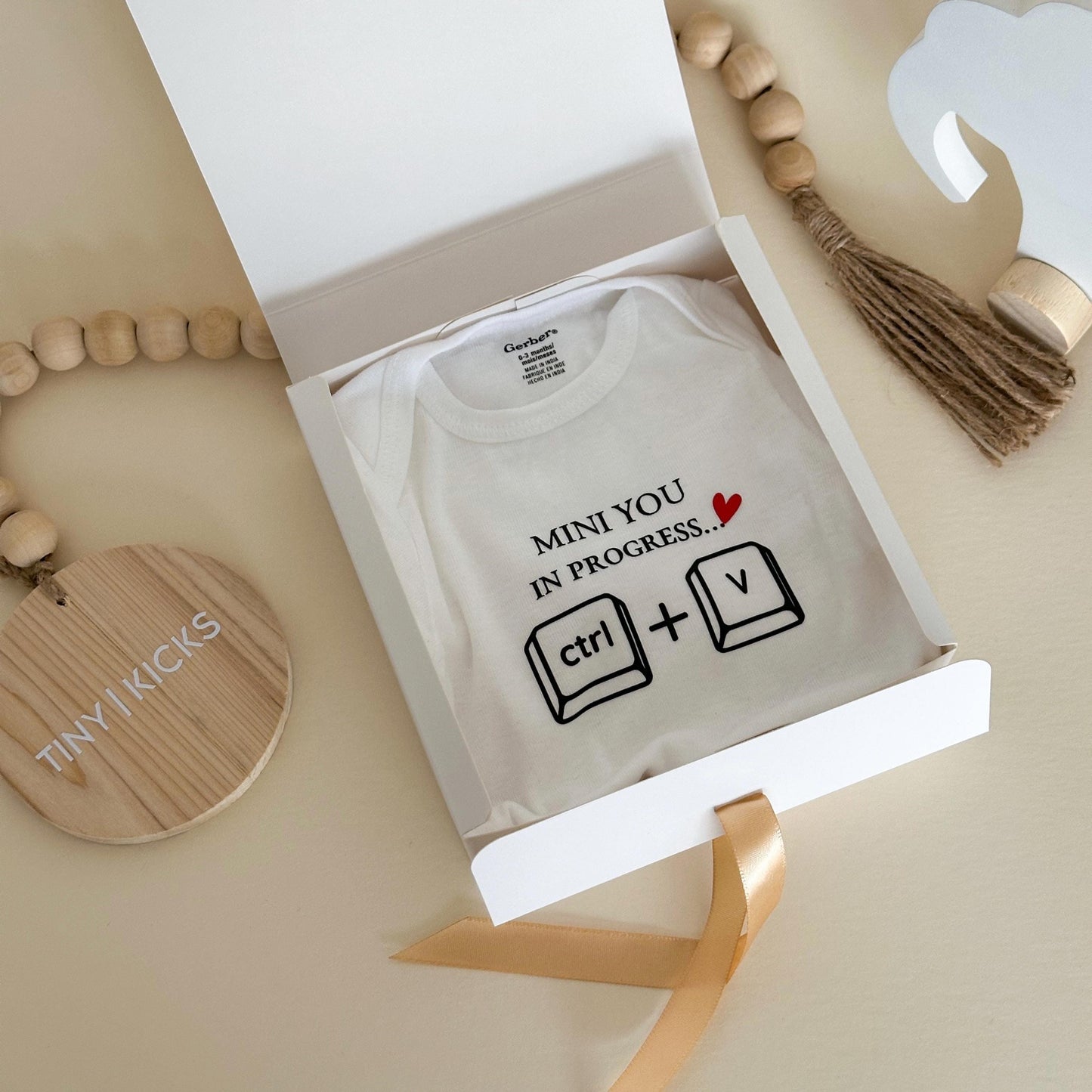 “Mini You in Progress” Bodysuit – Pregnancy Reveal for Dad
