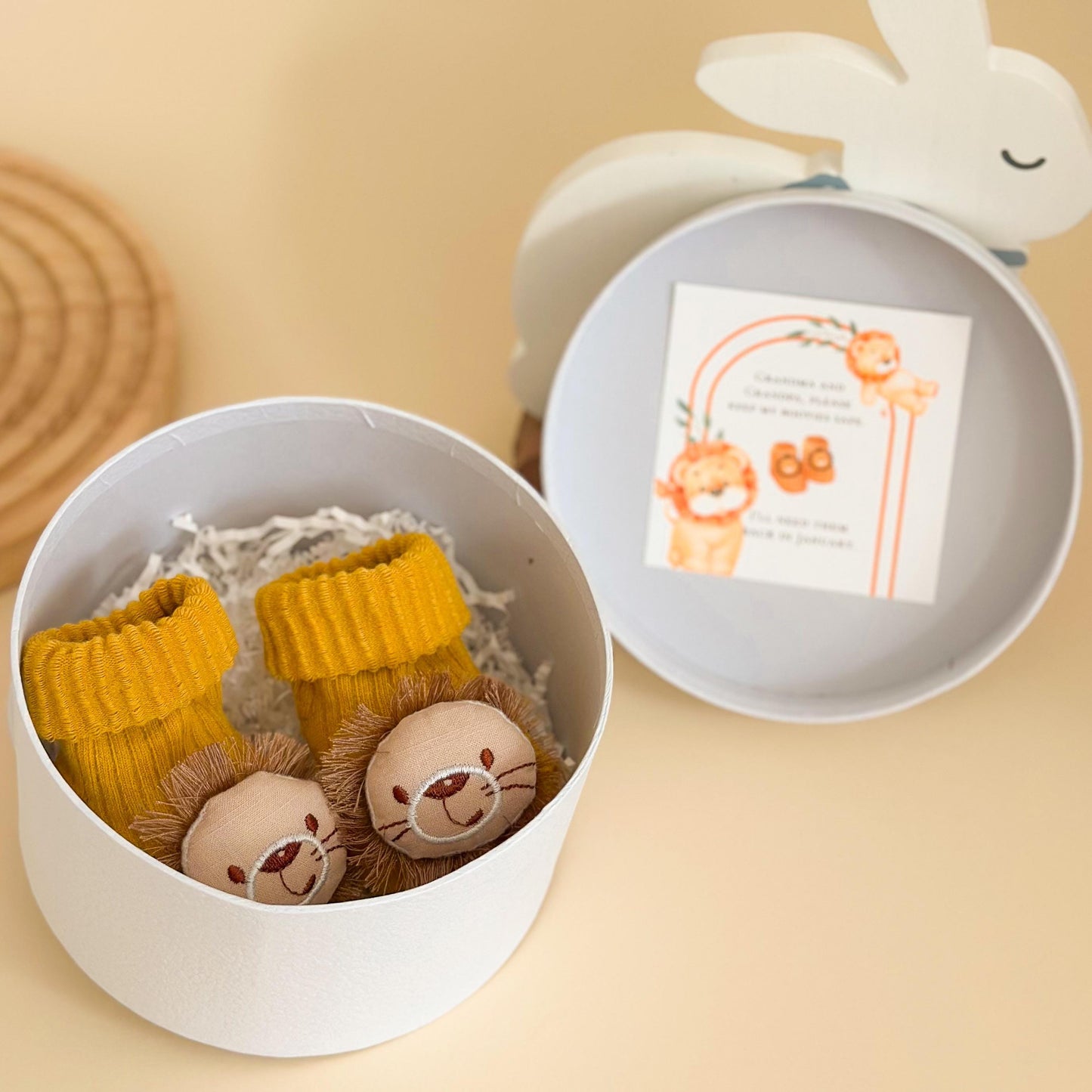Grandparents Pregnancy Announcement Box – Baby Booties Keepsake Gift