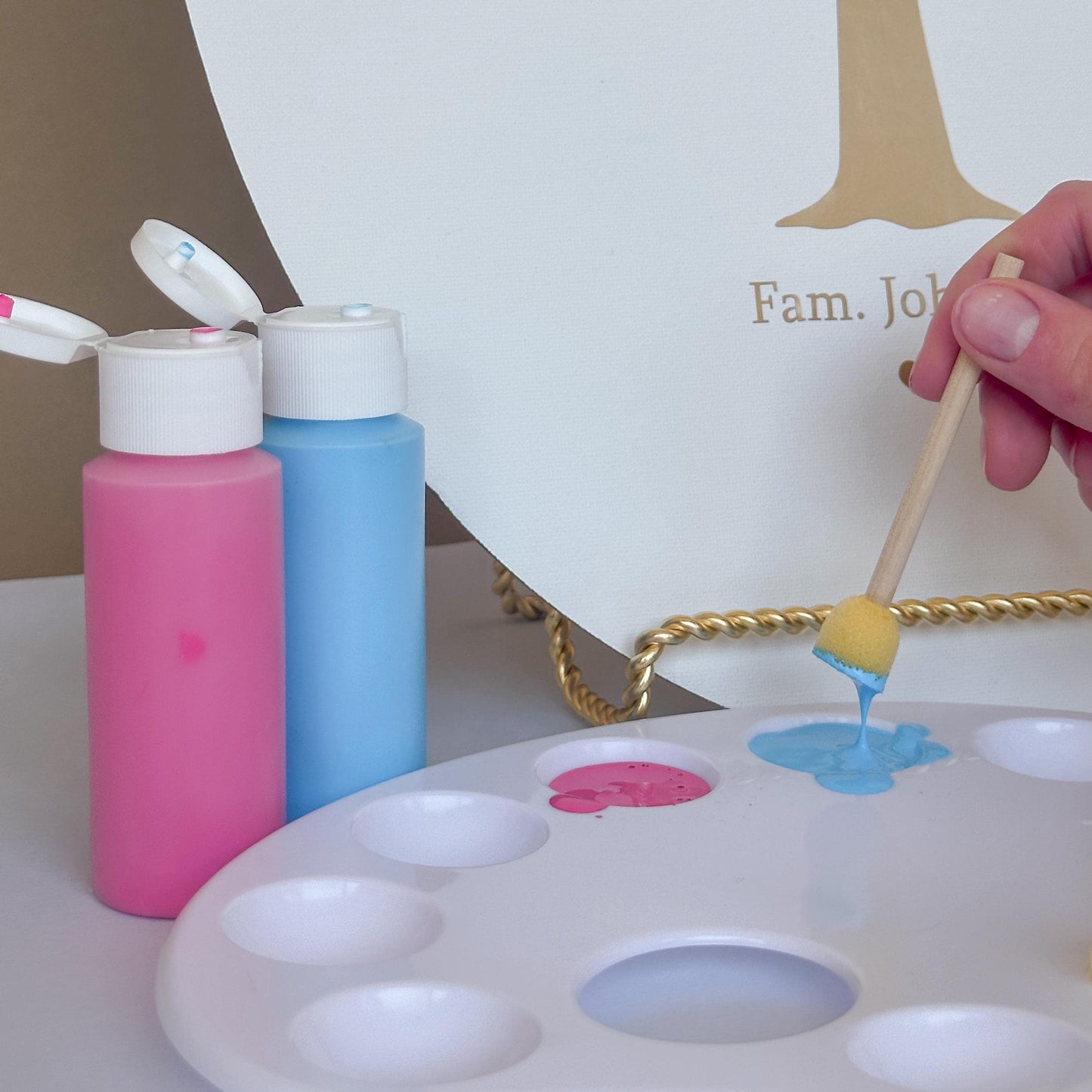 Gender Reveal Fingerprint Tree – Boy or Girl Voting Board Game