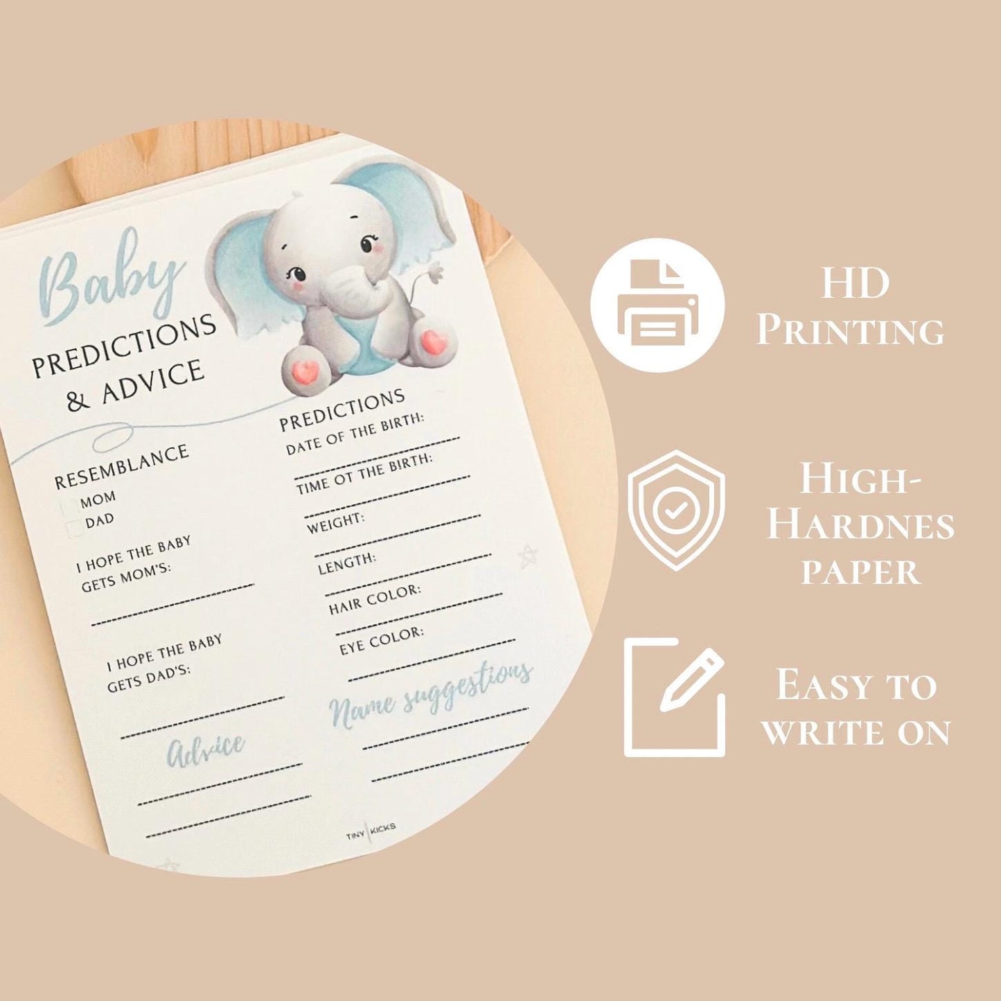 Elephant Baby Shower Game Bundle: Predictions & Advice