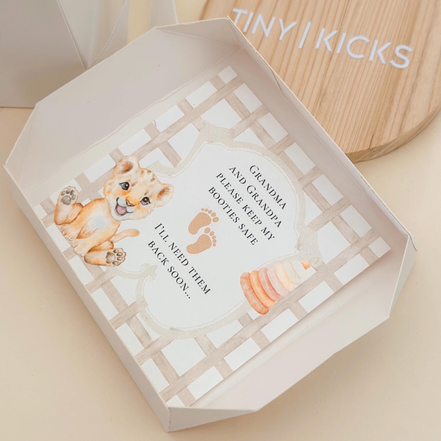 Grandparents Pregnancy Announcement Box –Keep my Baby Booties safe Reveal