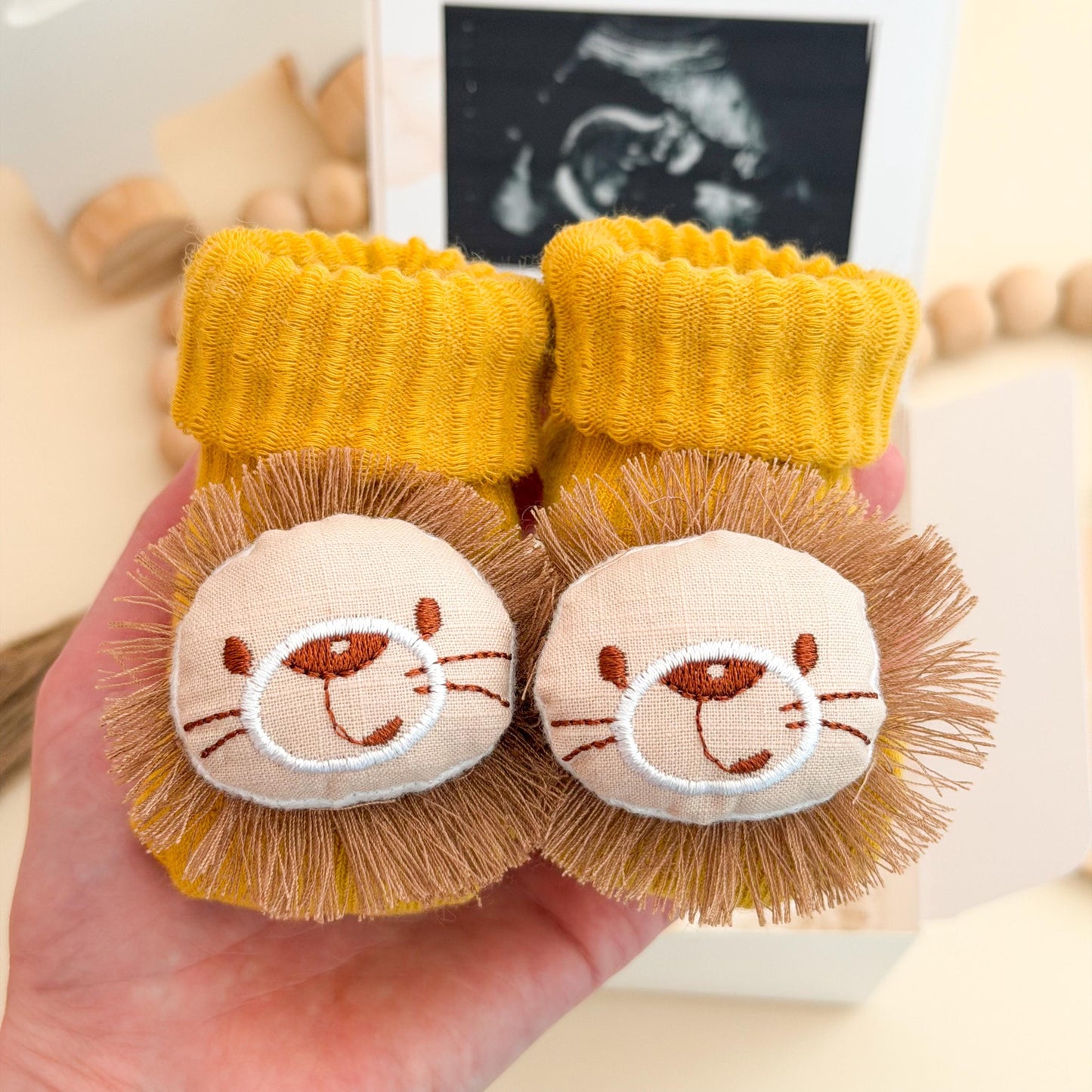 Sonogram Pregnancy Announcement Box – Grandma Grandpa Keep my booties safe