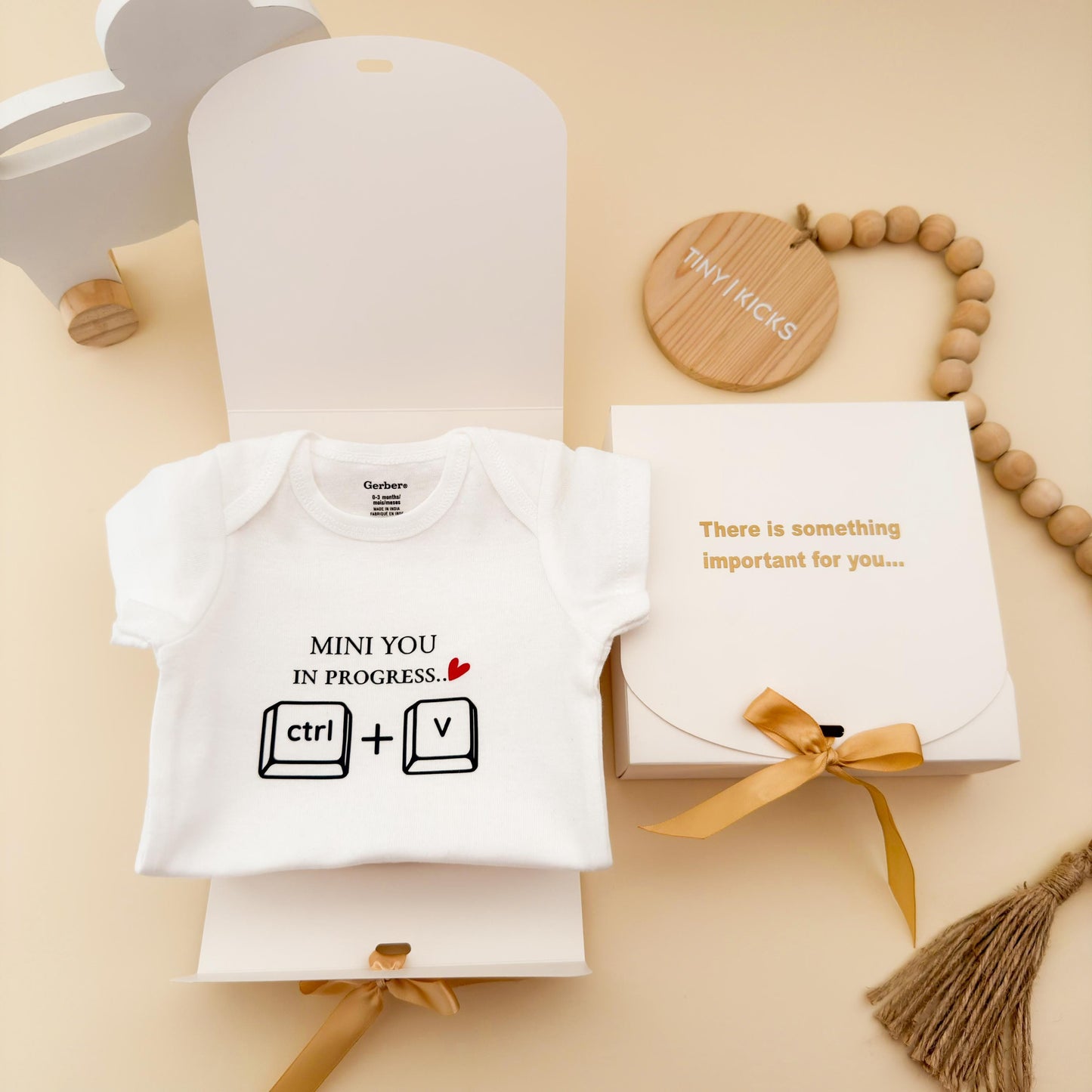 “Mini You in Progress” Bodysuit – Pregnancy Reveal for Dad
