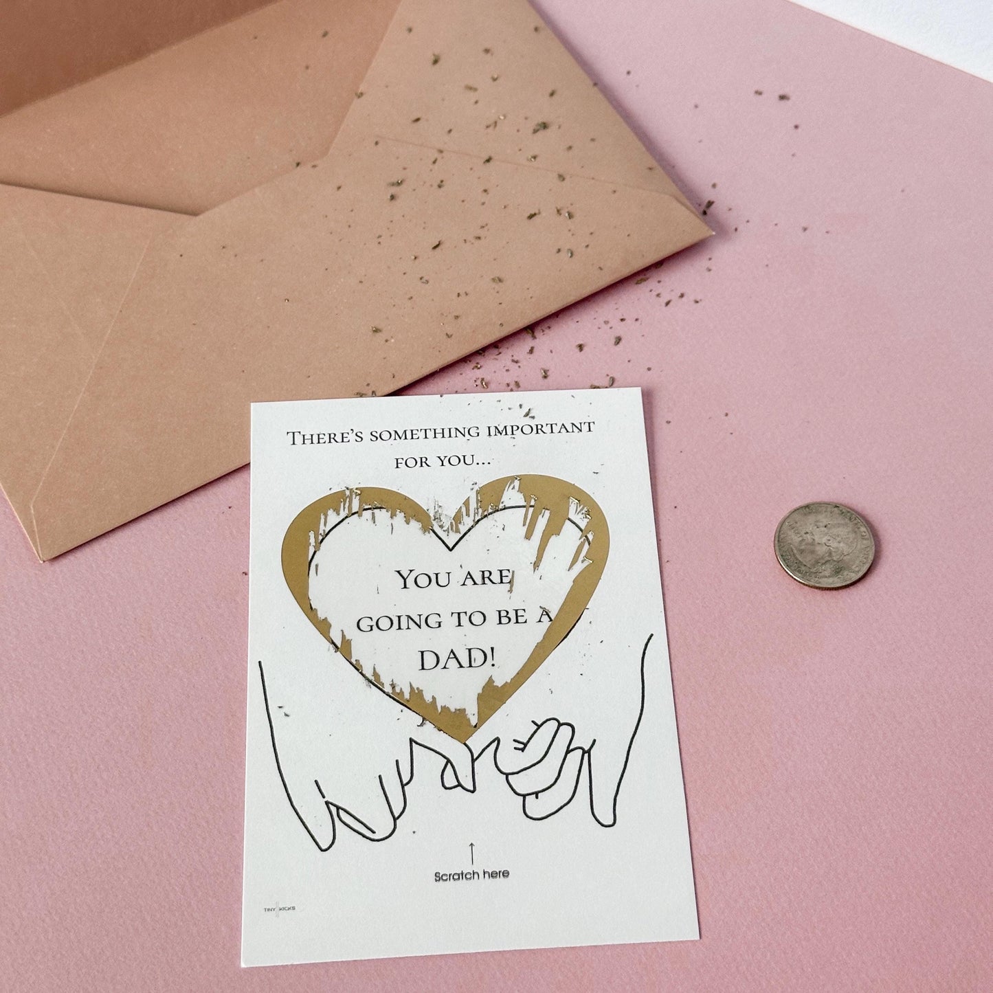 Pregnancy Announcement Scratch Card - You Are Going to Be a Dad - Baby Reveal Gift for Husband, Boyfriend, First-Time Dad - Surprise Idea