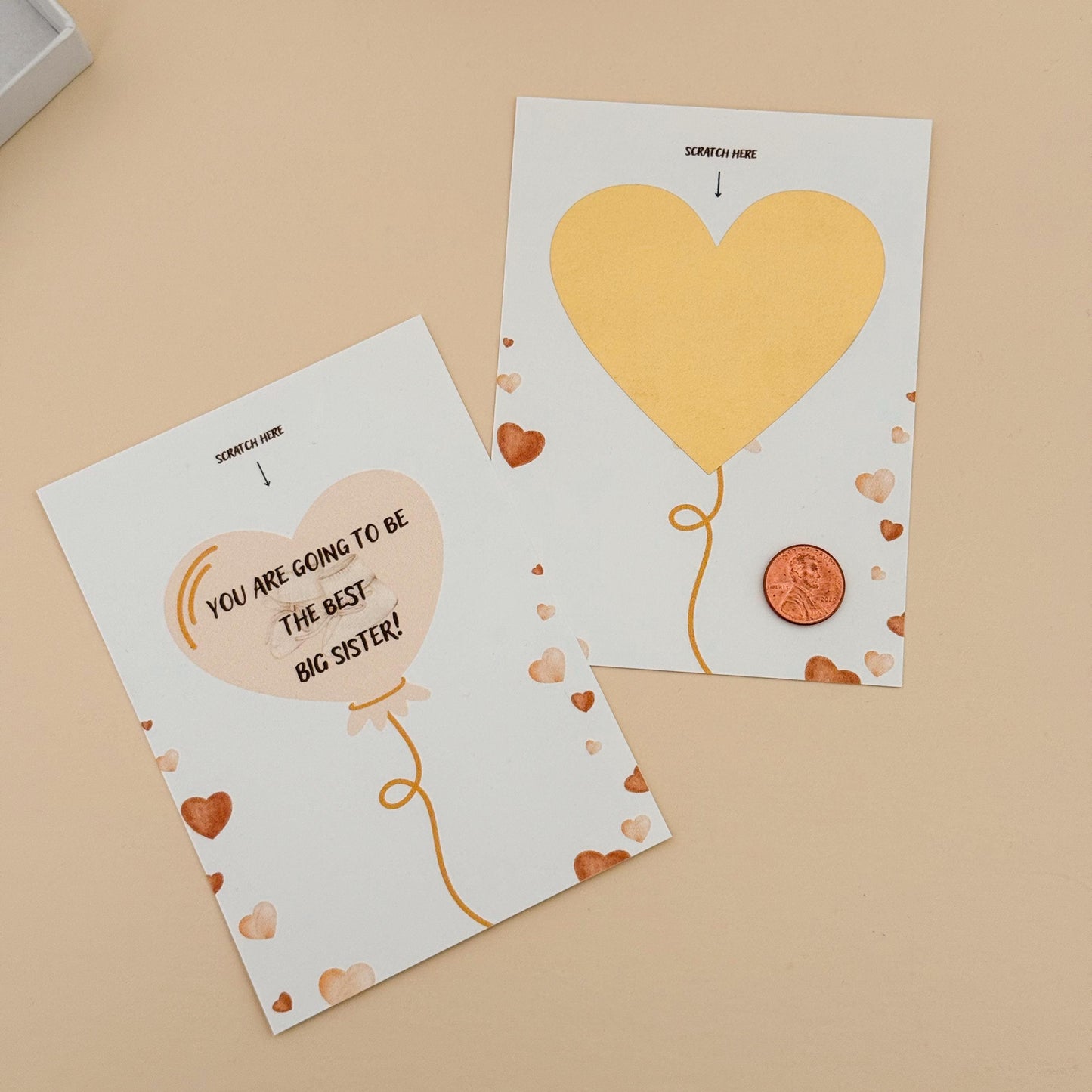 Pregnancy Announcement Scratch Card - You Are Going to Be a Big Brother, Big Sister, Scratch Card for Grandparents