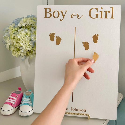 Gender Reveal Voting Board: Baby Shower Prediction Game