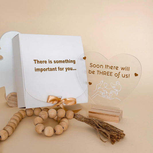 Personalized Pregnancy Announcement Gift for Daddy – Acrylic Sign with Custom Message – Future Father Surprise Box - Daddy-to-be, Hi Daddy