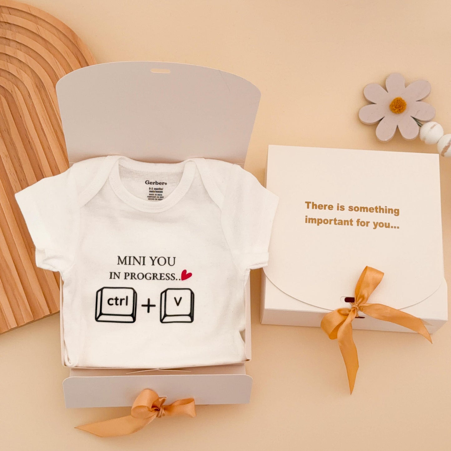 “Mini You in Progress” Bodysuit – Pregnancy Reveal for Dad