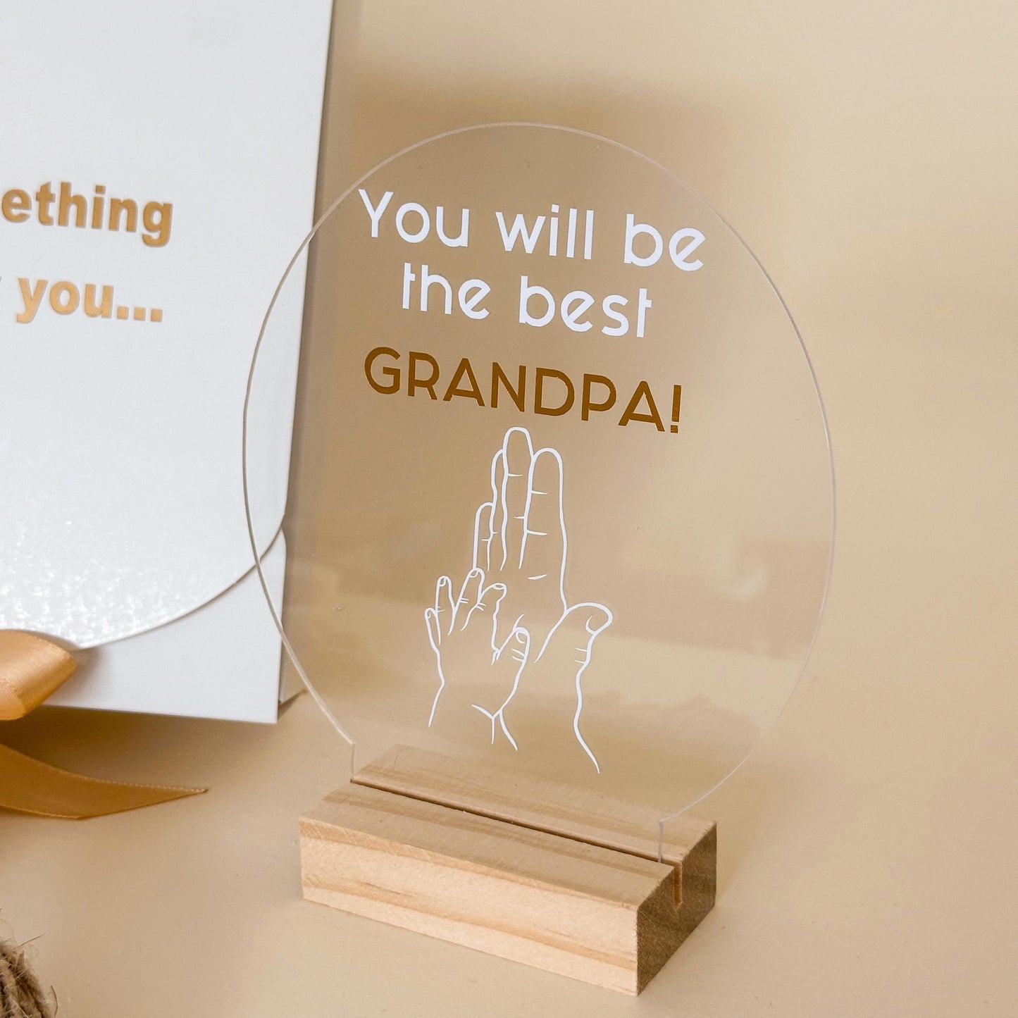 Personalized Pregnancy Announcement Gift: Acrylic Sign for Grandparents