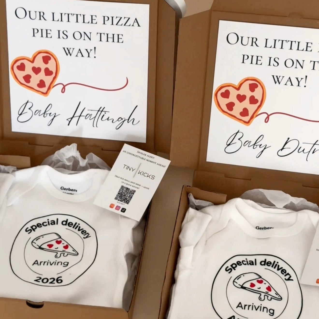 Pizza Pregnancy Announcement Box – New Dad Reveal Gift