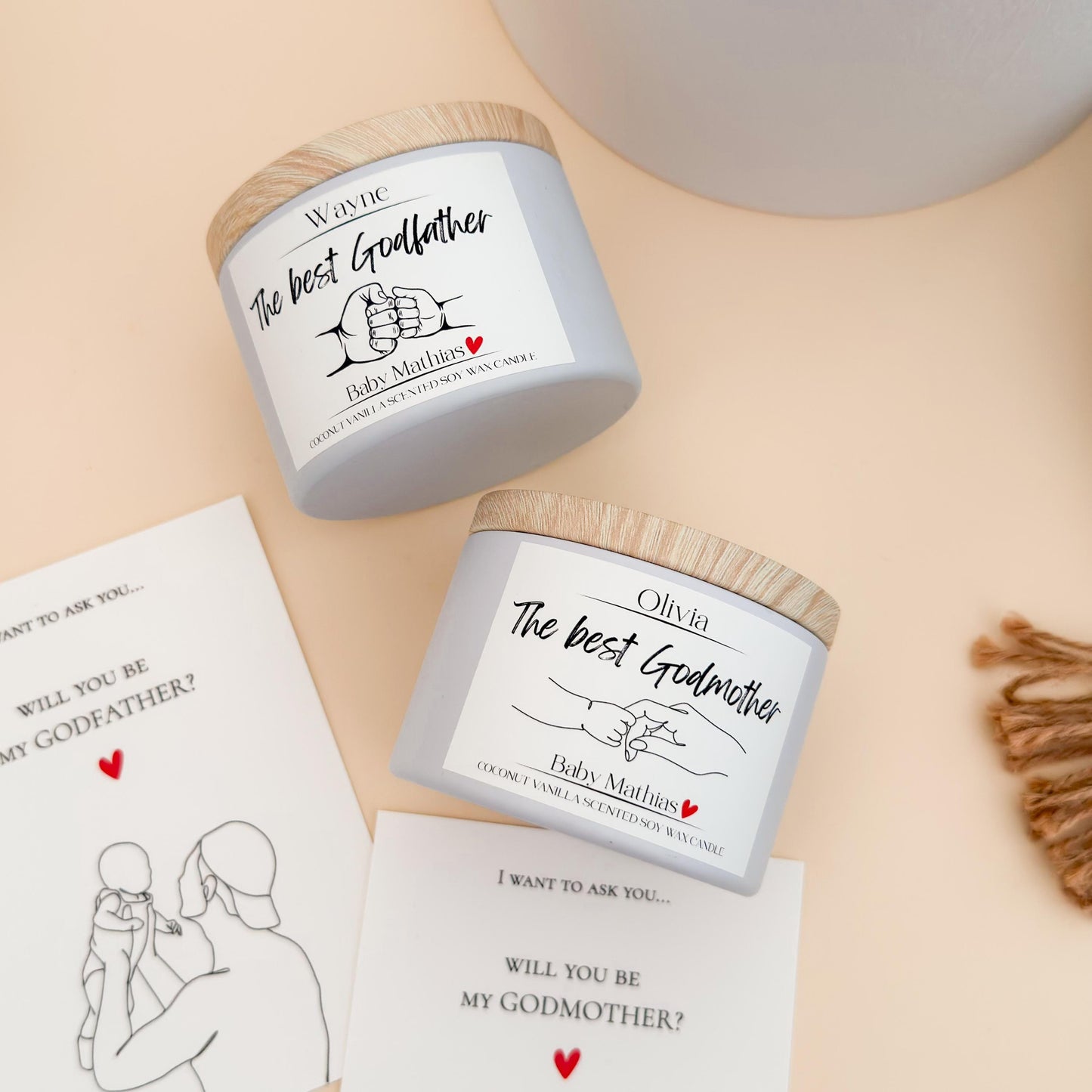 Godparent Proposal Gift Box – Will You Be My Godmother Candle Gift