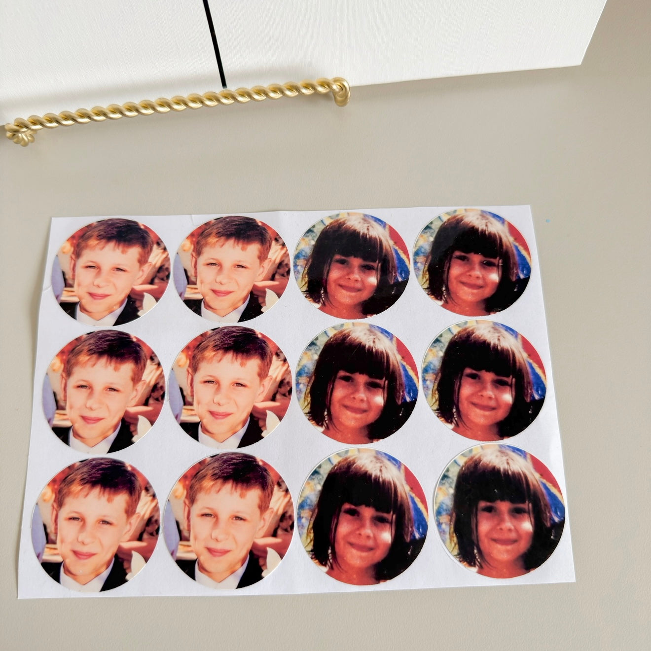 Baby Gender Reveal Voting Board with Parents’ Childhood Photos