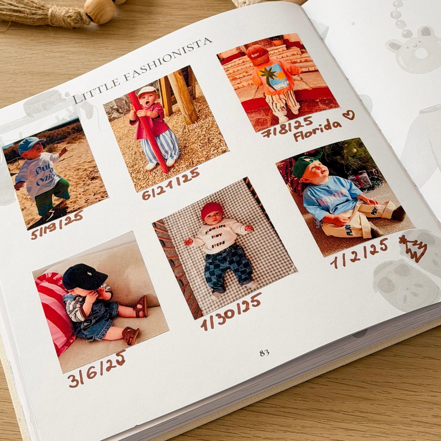 Personalized Baby Memory Book | Baby's First Year Photo Album | Baby Shower Gift