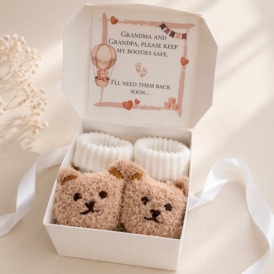 Grandparents Pregnancy Announcement Keepsake Box – Booties Reveal
