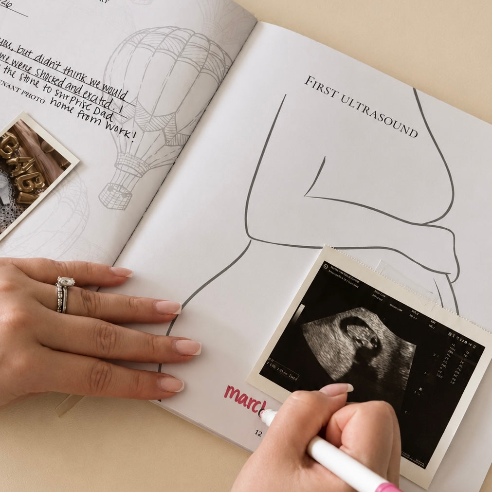 Personalized Baby Memory Book | Baby's First Year Photo Album | Baby Shower Gift