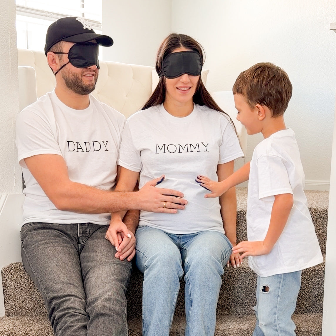 Gender Reveal T-Shirt Set – Mommy Daddy Matching Baby Reveal Shirts