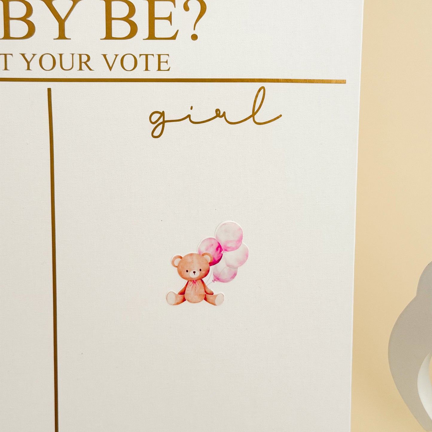 Gender Reveal Voting Board – Team Boy or Team Girl Baby Shower Game