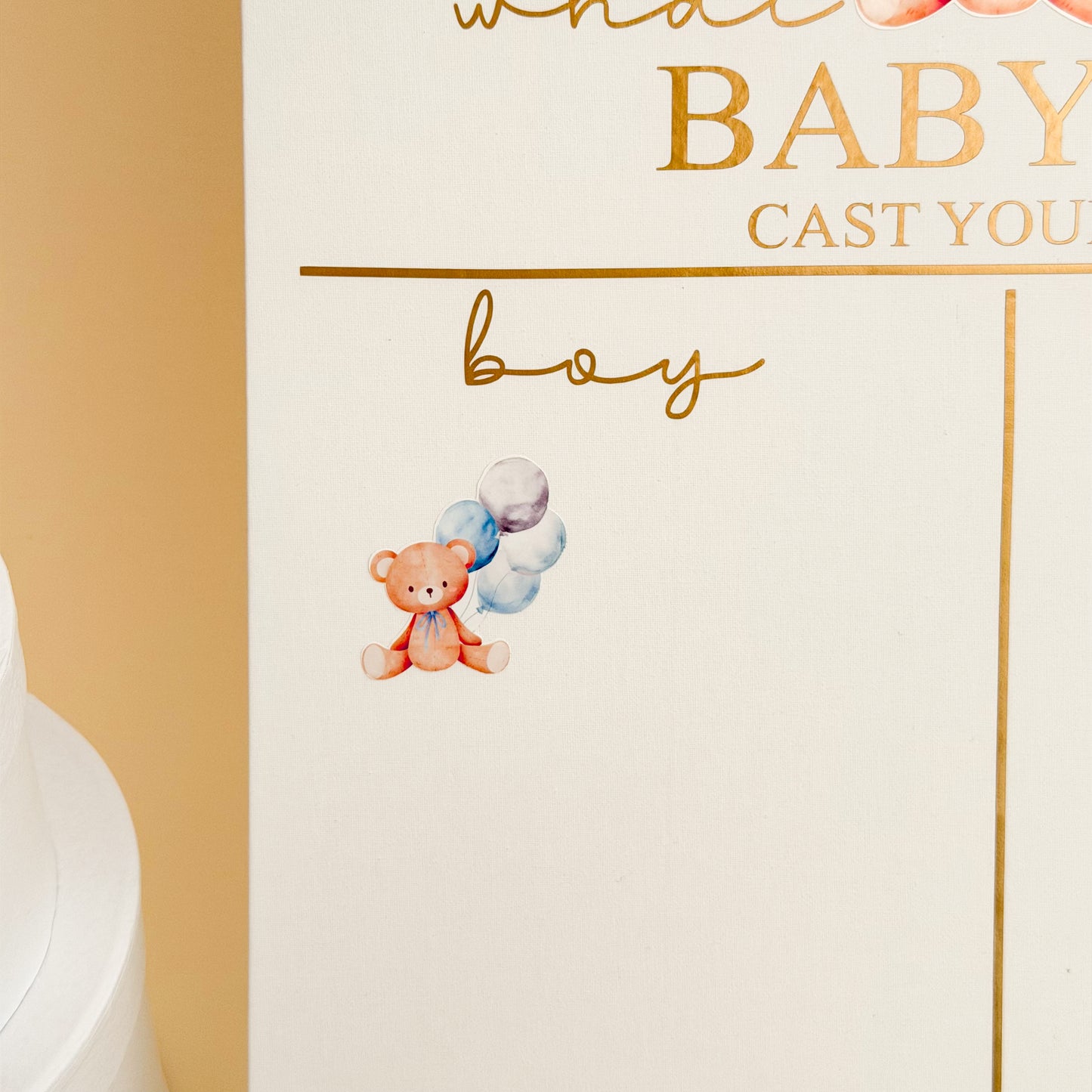 Gender Reveal Voting Board – Team Boy or Team Girl Baby Shower Game